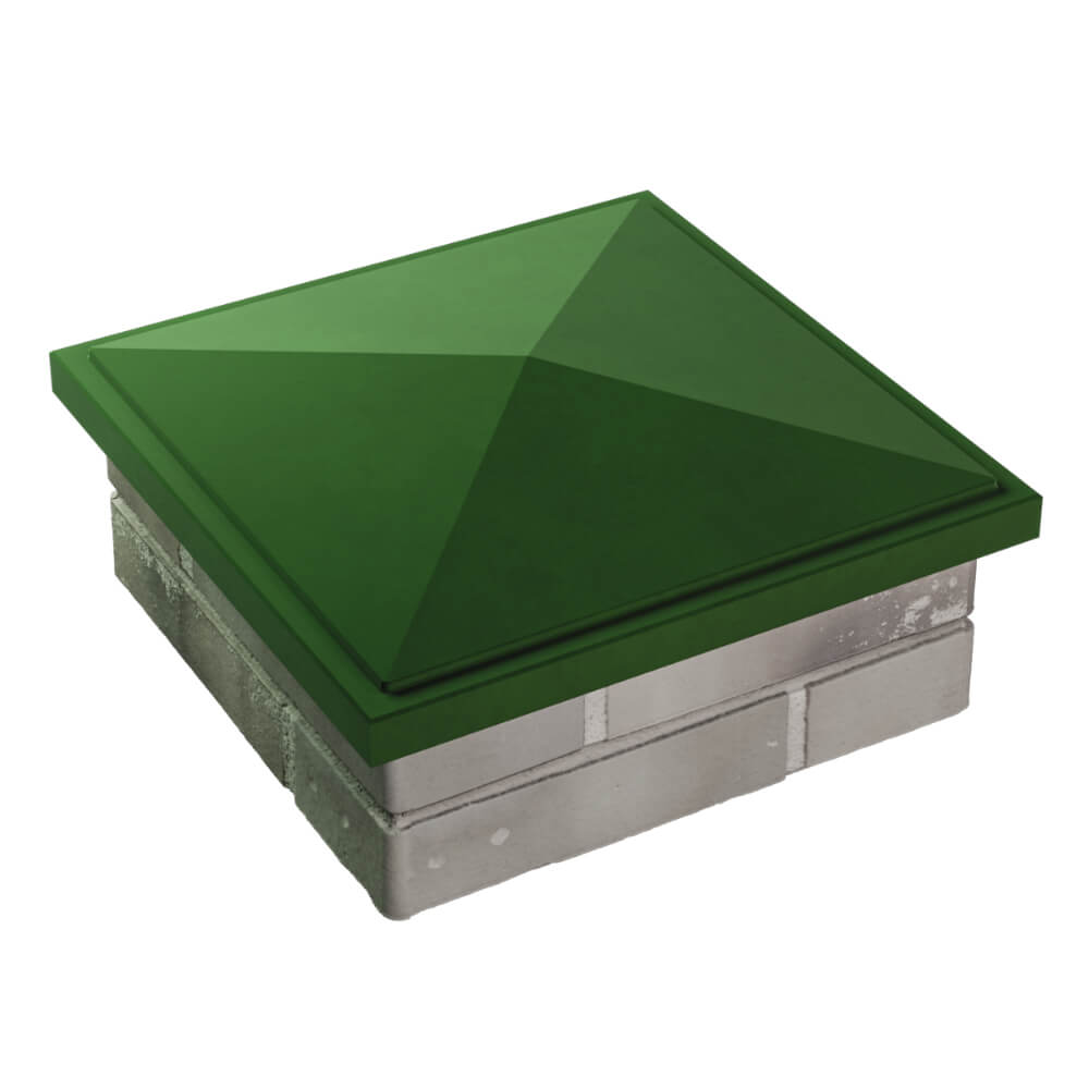 Колпак Zking БонаМоно Зеленый на столб 1.5х1.5 кирпича (385х385, 400х400мм) в Зеленокумске фото