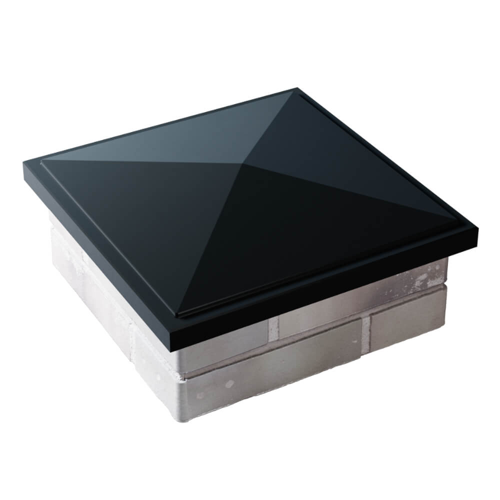 Колпак Zking БонаМоно Черный на столб 1.5х1.5 кирпича (385х385, 400х400мм) в Зеленокумске фото