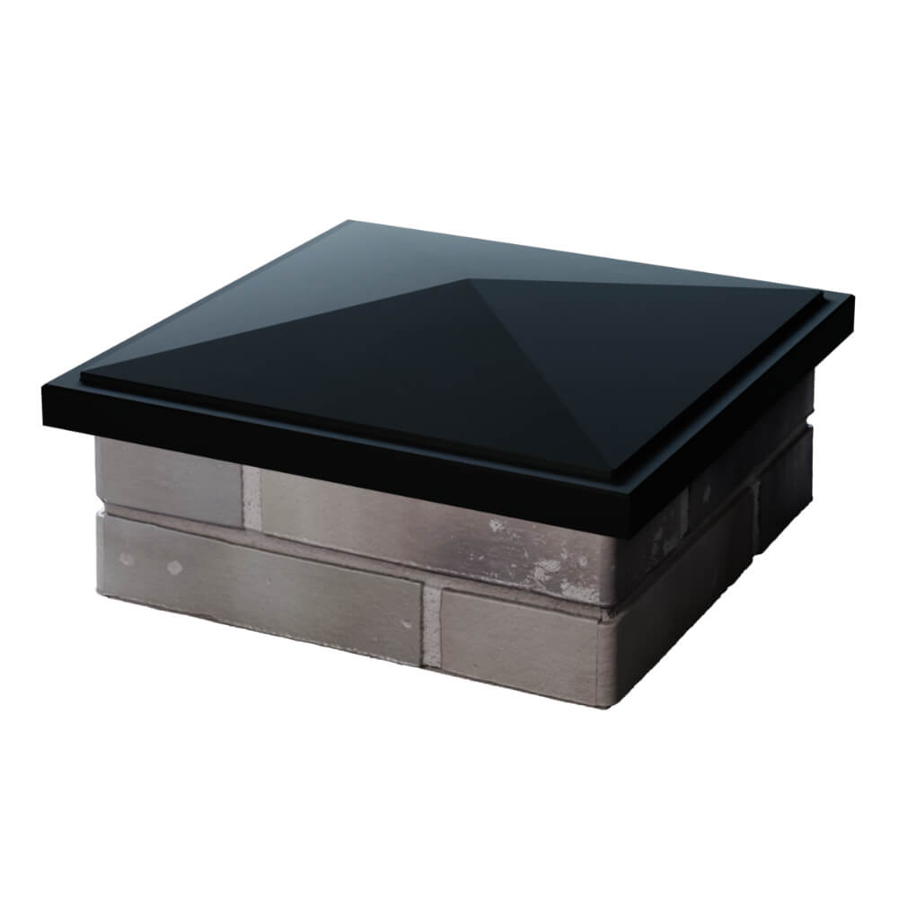 Колпак Zking БонаМоно Черный на столб 1.5х1.5 кирпича (385х385, 400х400мм) в Зеленокумске фото