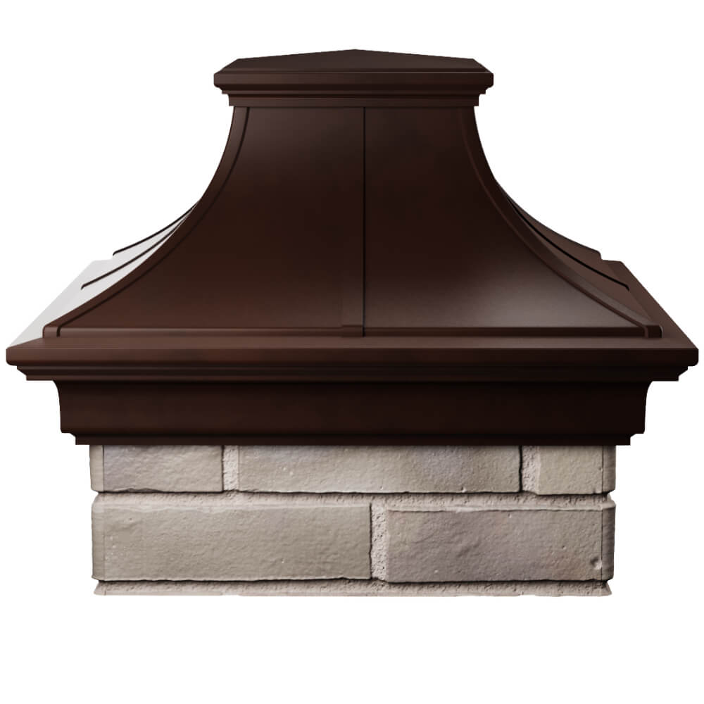 Колпак Zking Монблан Премиум Коричневый на столб 1.5х1.5 кирпича (385х385мм) Зеленокумск фото