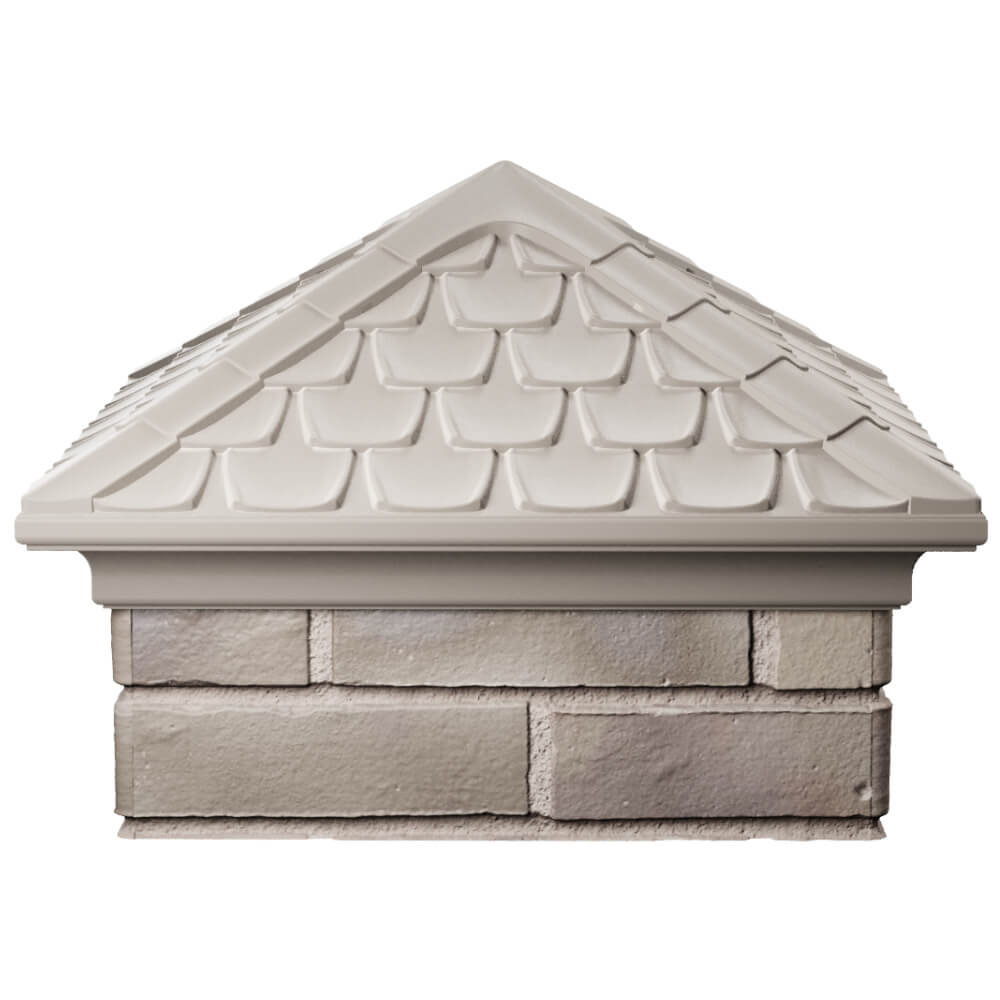 Колпак Zking Эльбрус Бежевый на столб 1.5х1.5 кирпича (385х385мм) Зеленокумск фото