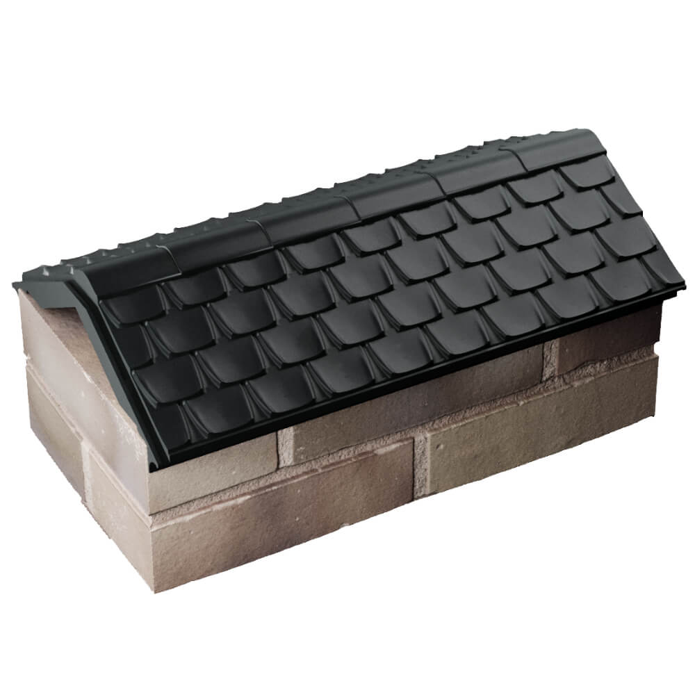 Парапет Zking Эльбрус Черный с посадкой на 1 кирпич (255мм) в Зеленокумске фото