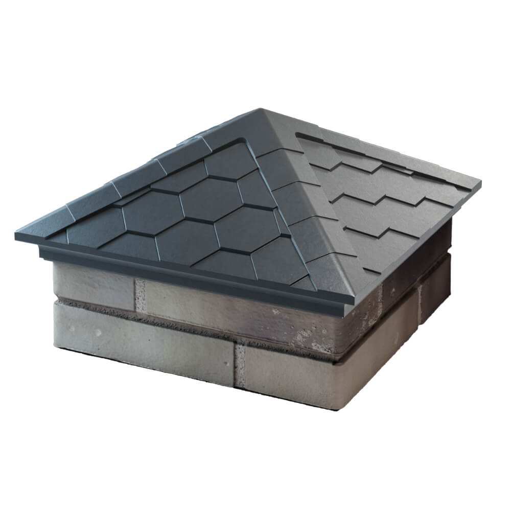 Колпак Zking Эверест Серый на столб 1.5х1.5 кирпича (390х390мм) в Зеленокумске фото