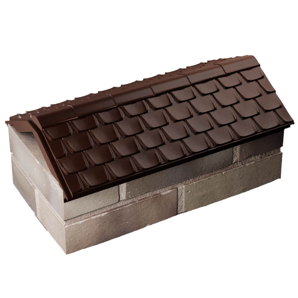 Парапет Zking Эльбрус Коричневый с посадкой на 1 кирпич (255мм) в Зеленокумске фото