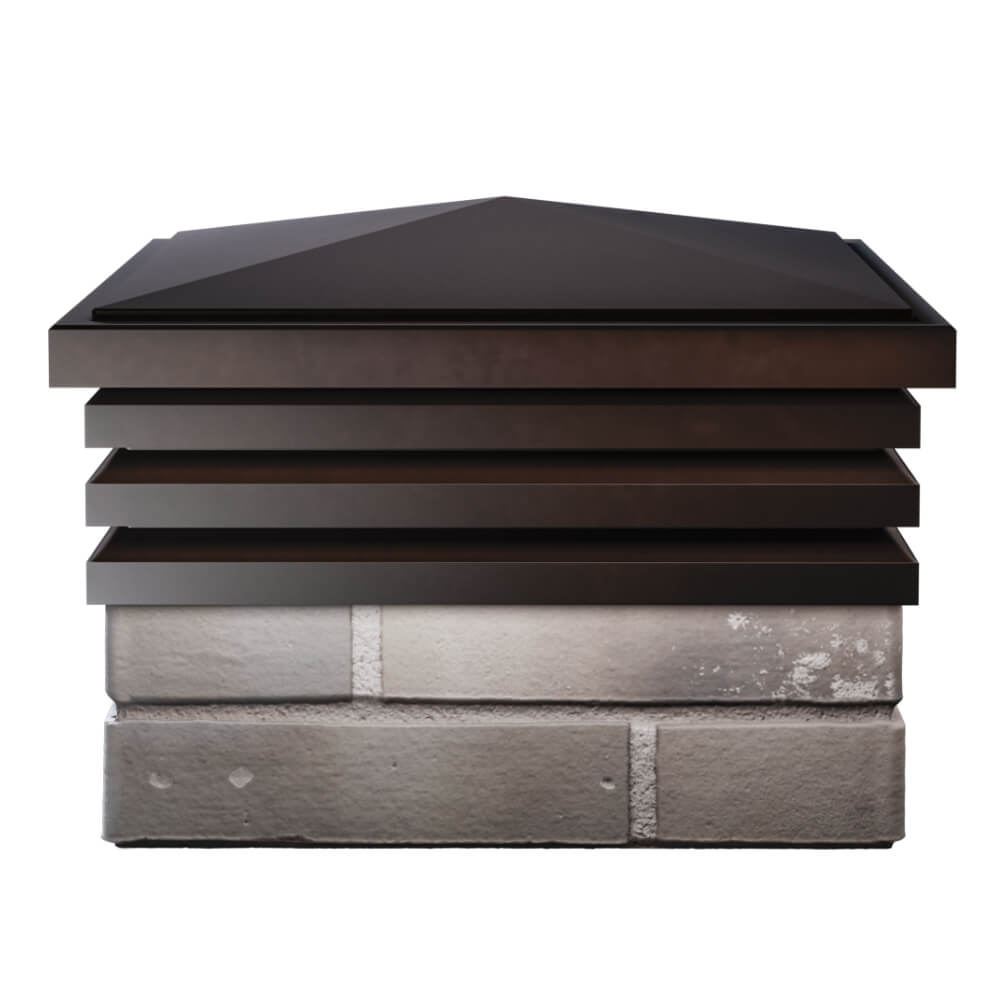 Колпак Zking Бона ХайТек Коричневый на столб 1.5х1.5 кирпича (385х385мм) Зеленокумск фото