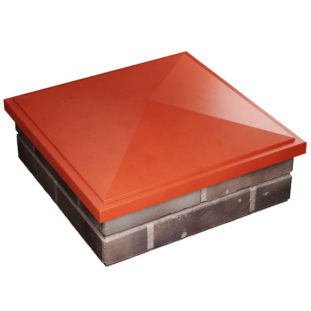 Колпак Zking БонаМоно Красный на столб 2х2 кирпича (515х515, 530х530мм) в Зеленокумске фото