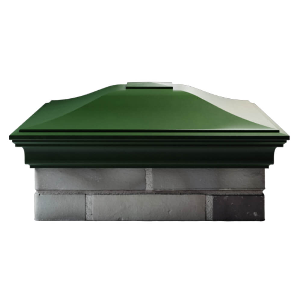 Колпак Zking Монблан Зеленый на столб 2х2 кирпича (515х515мм) в Зеленокумске фото