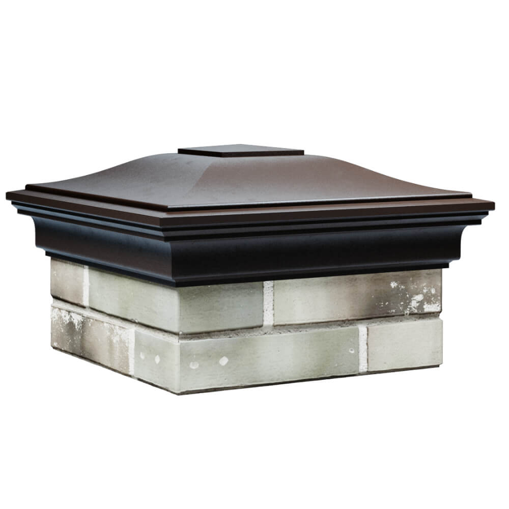 Колпак Zking Монблан Коричневый на столб 1.5х1.5 кирпича (385х385мм) в Зеленокумске фото