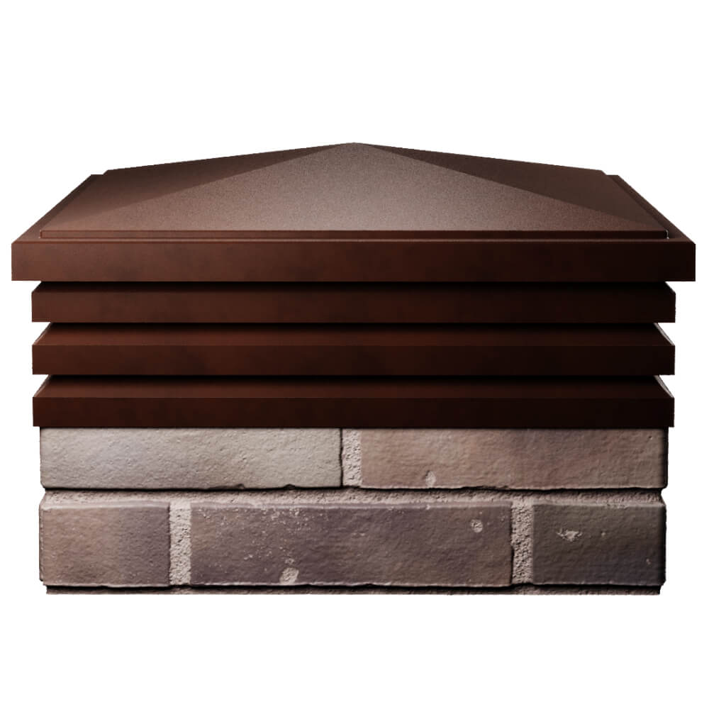 Колпак Zking Бона ХайТек Коричневый на столб 2х2 кирпича (513х513мм) Зеленокумск фото