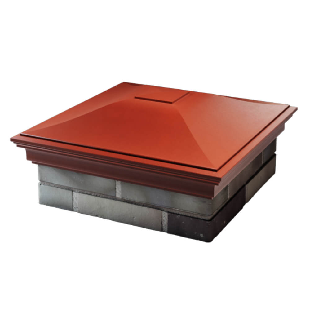 Колпак Zking Монблан Красный на столб 2х2 кирпича (515х515мм) в Зеленокумске фото