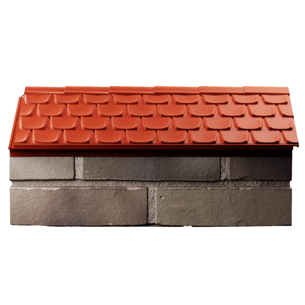 Парапет Zking Эльбрус Красный с посадкой на 1 кирпич (255мм) в Зеленокумске фото