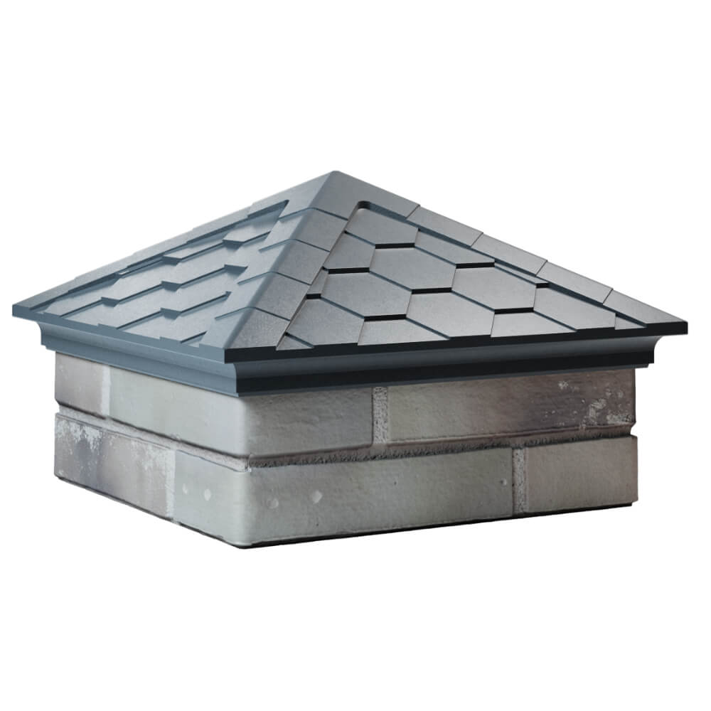 Колпак Zking Эверест Серый на столб 1.5х1.5 кирпича (390х390мм) в Зеленокумске фото