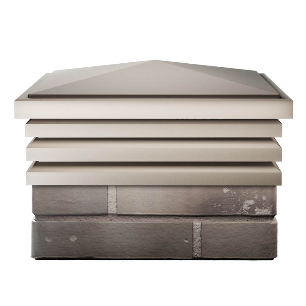 Колпак Zking Бона ХайТек Бежевый на столб 1.5х1.5 кирпича (385х385мм) Зеленокумск фото