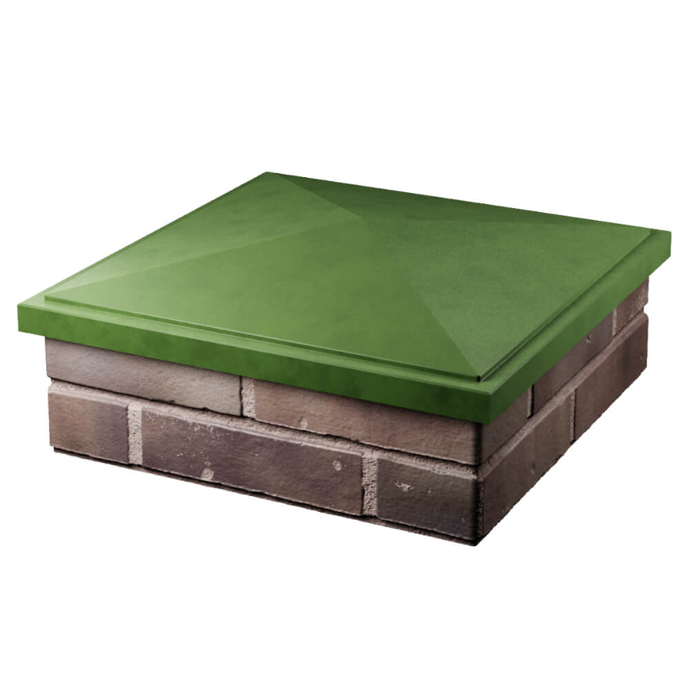 Колпак Zking БонаМоно Зеленый на столб 2х2 кирпича (515х515, 530х530мм) в Зеленокумске фото