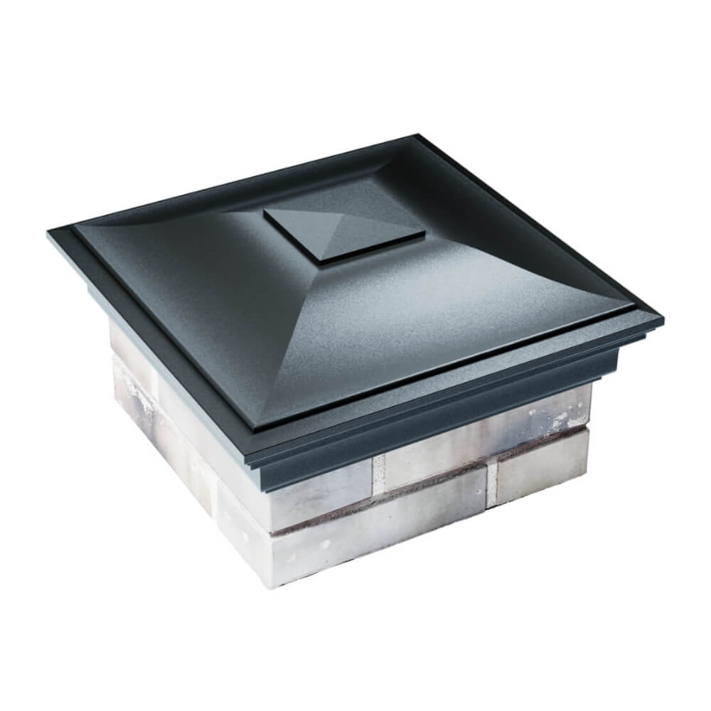 Колпак Zking Монблан Черный на столб 1.5х1.5 еврокирпича 0.7НФ (355х355мм) в Зеленокумске фото