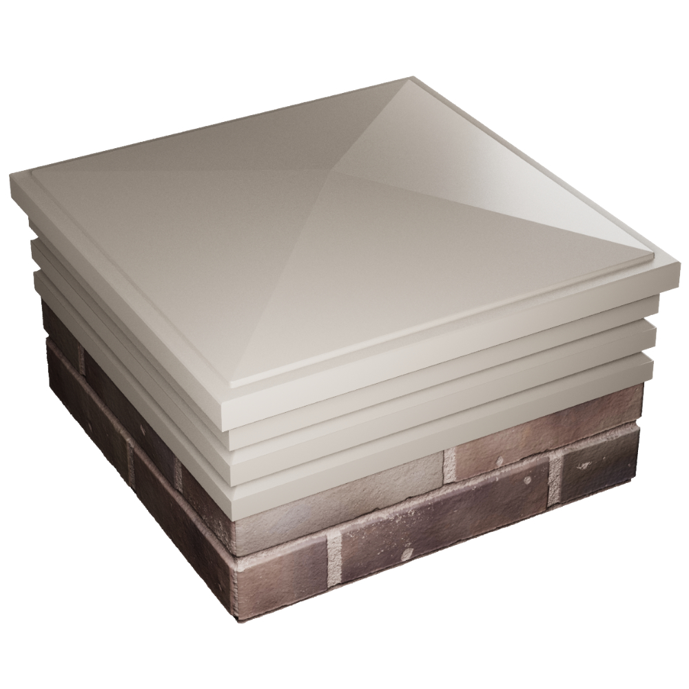 Колпак Zking Бона ХайТек Бежевый на столб 2х2 кирпича (513х513мм) в Зеленокумске фото