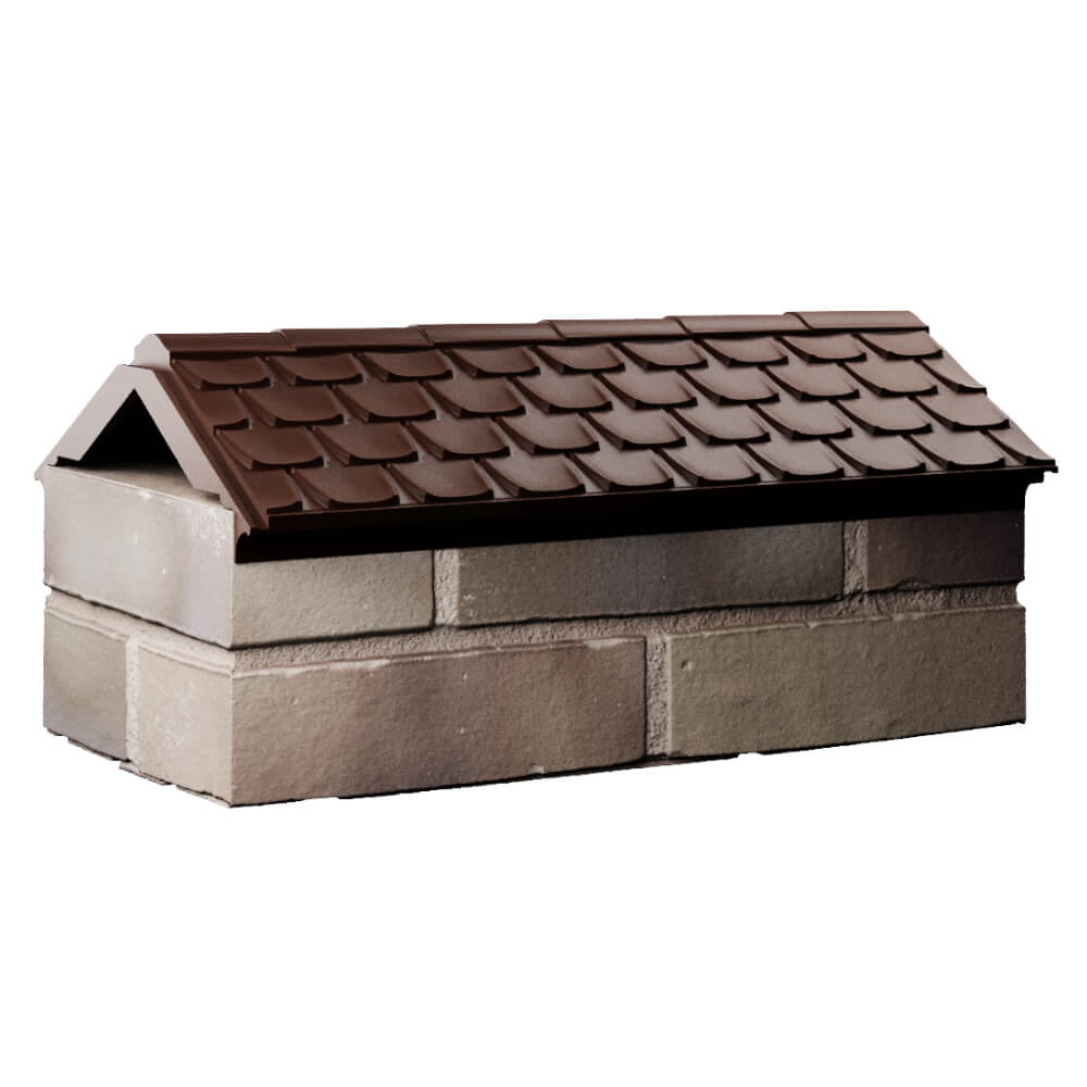 Парапет Zking Эльбрус Коричневый с посадкой на 1 кирпич (255мм) Зеленокумск фото