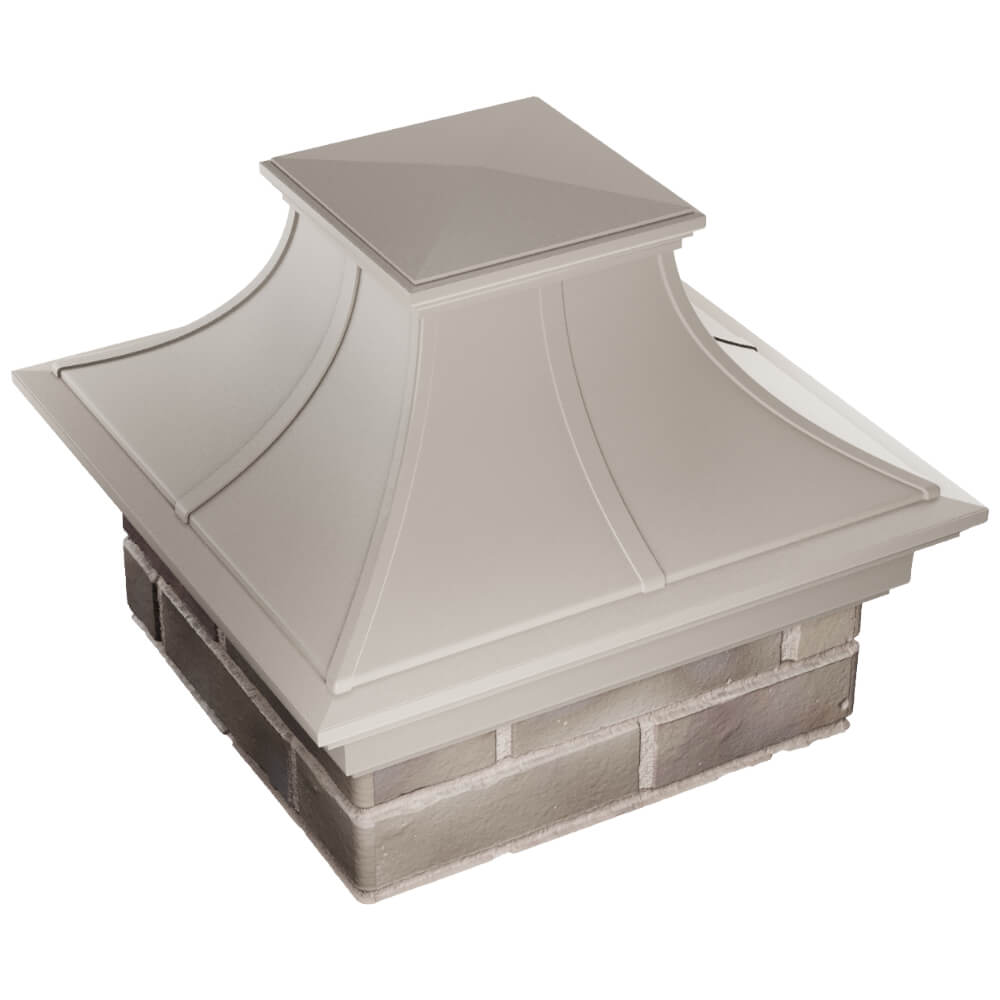 Колпак Zking Монблан Премиум Бежевый на столб 1.5х1.5 кирпича (385х385мм) в Зеленокумске фото