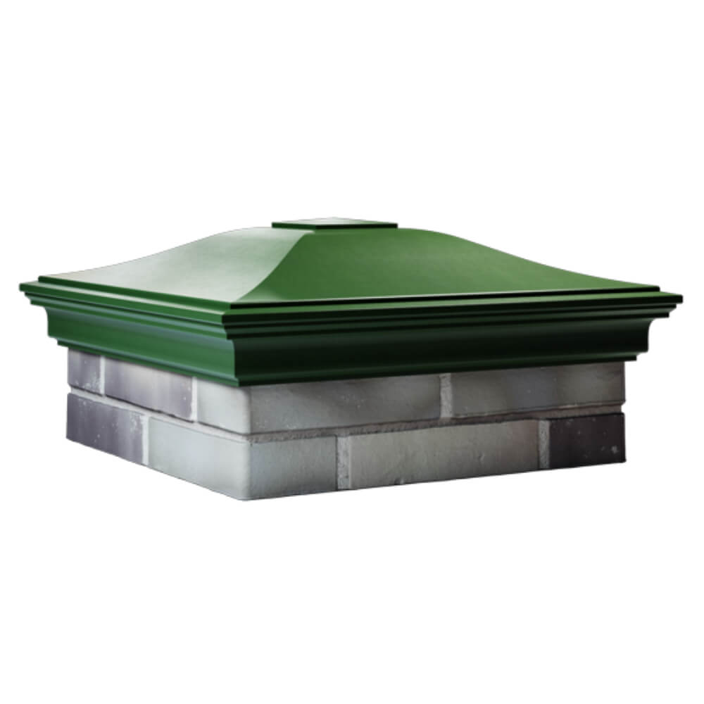 Колпак Zking Монблан Зеленый на столб 2х2 кирпича (515х515мм) в Зеленокумске фото