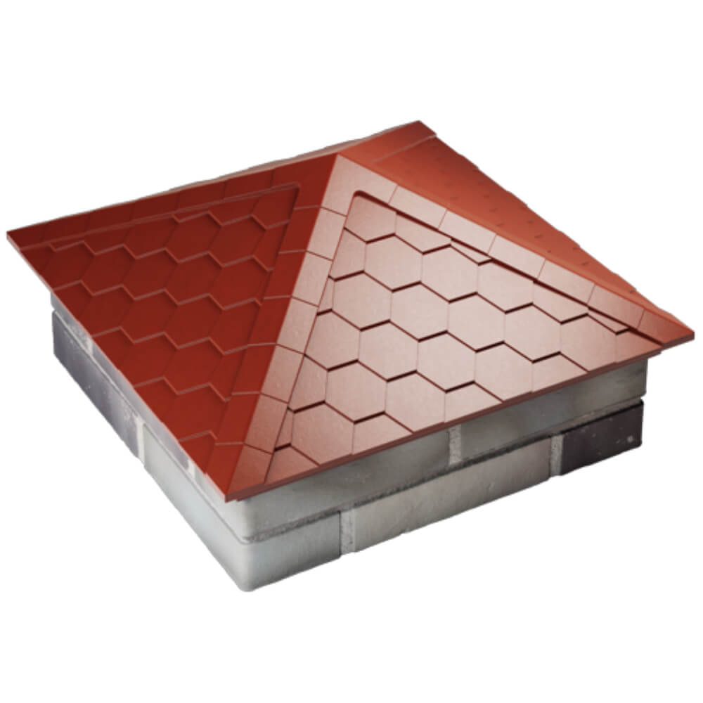 Колпак Zking Эверест Красный на столб 2х2 кирпича (535х535мм) Зеленокумск фото
