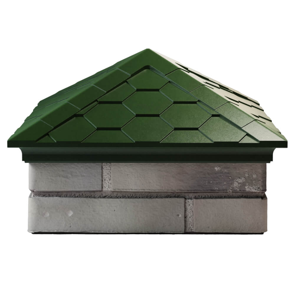 Колпак Zking Эверест Зеленый на столб 1.5х1.5 кирпича (390х390мм) Зеленокумск фото