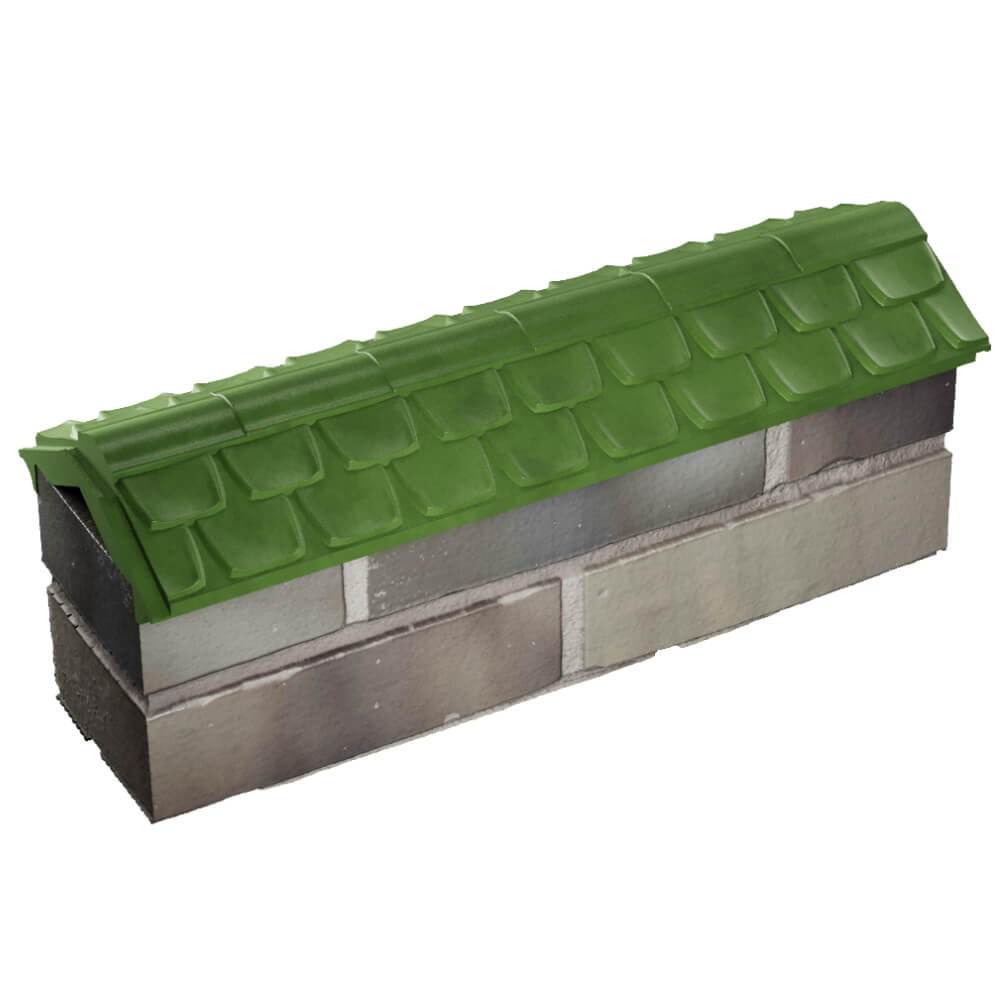 Парапет Zking Эльбрус Зеленый с посадкой на 0.5 кирпича (130мм) в Зеленокумске фото